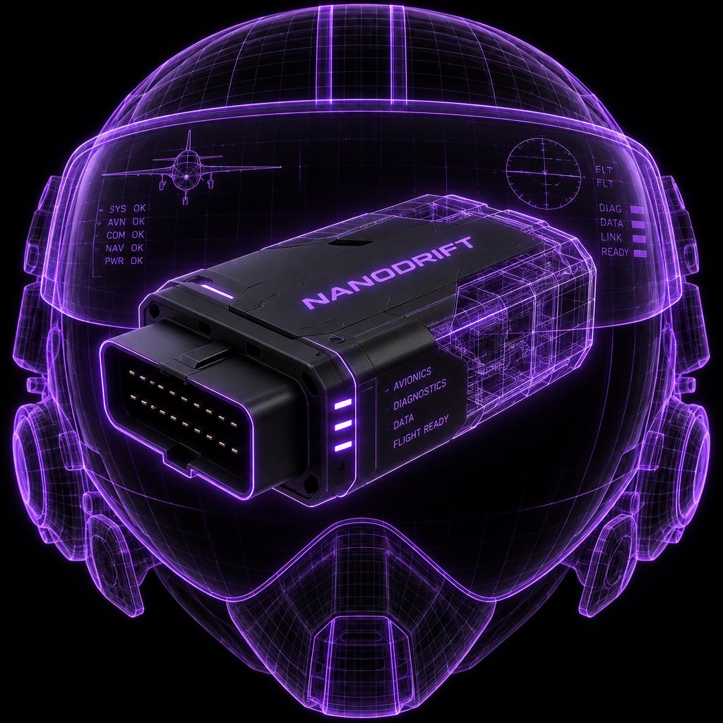 NanoDrift Aviation Adapter in the NanoDrift holographic frame