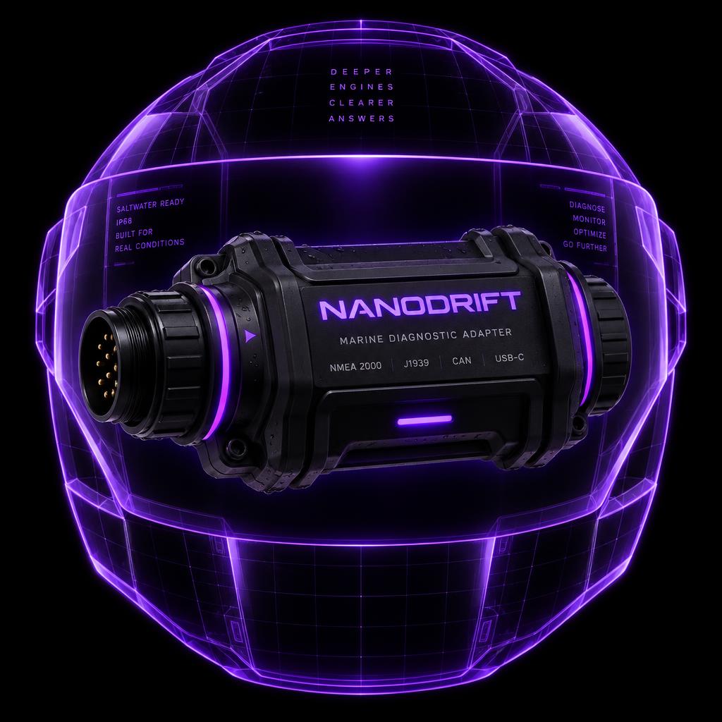 NanoDrift Marine Adapter in the NanoDrift holographic frame